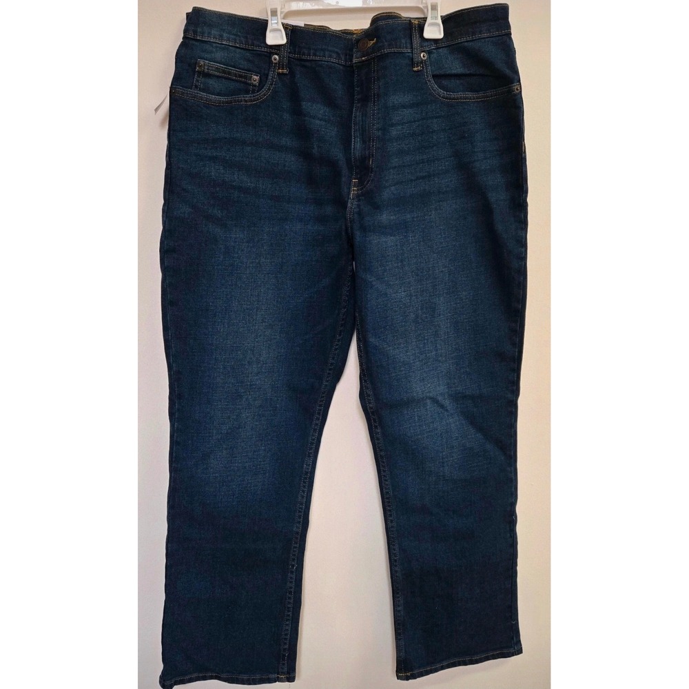 Members Mark Mens Straight Fit Premium Stretch Denim Jeans Dark Wash 40x30 NWT
